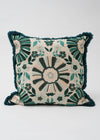 Linen Flower Embroidery Cushion Cover