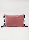Velvet Tassel Cushion Cover Pink
