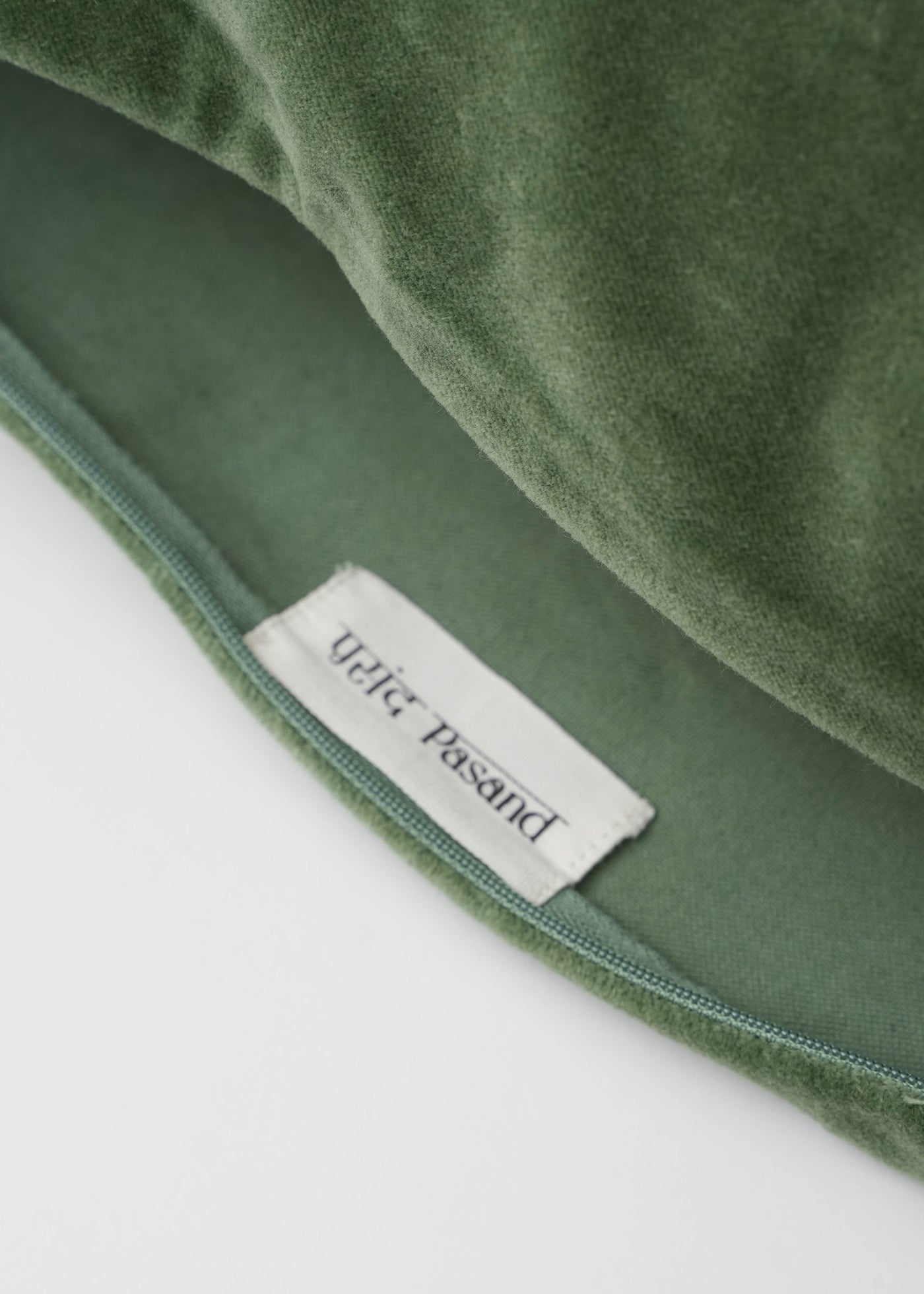 Velvet Tassel Cushion Cover Green