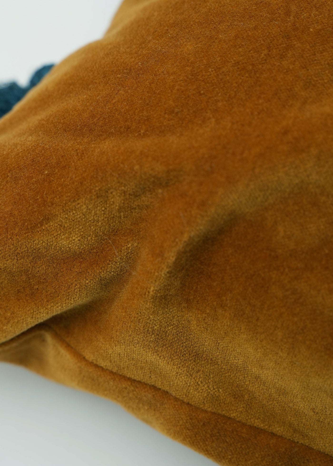 Velvet Tassel Cushion Cover Mustard