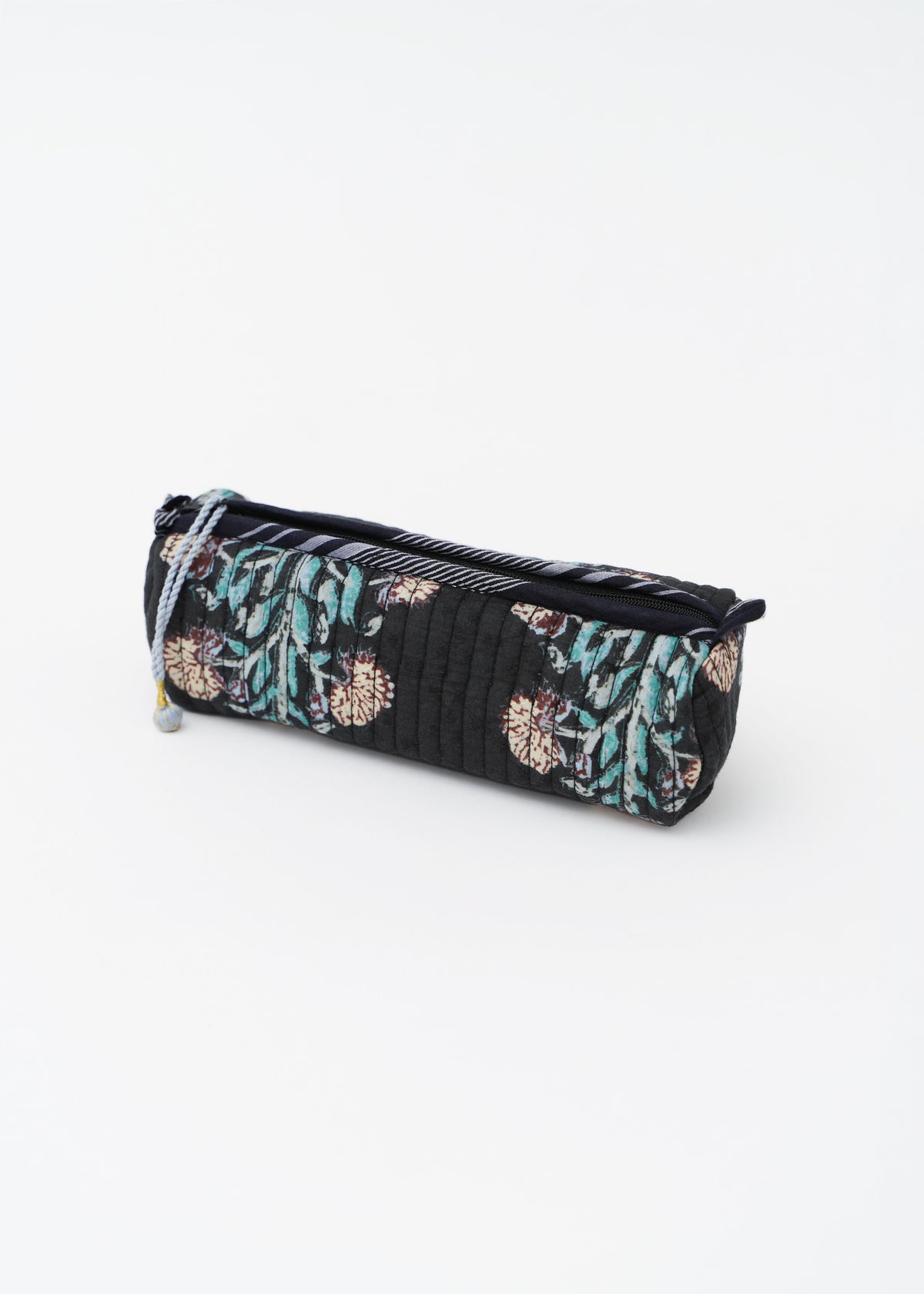 Marigold Print Upcycle Quilted Long Pouch