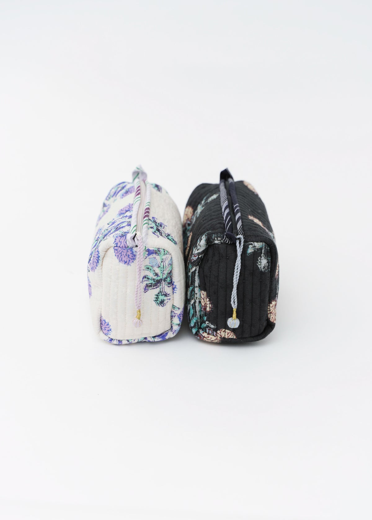 Marigold Print Upcycle Quilted Long Pouch