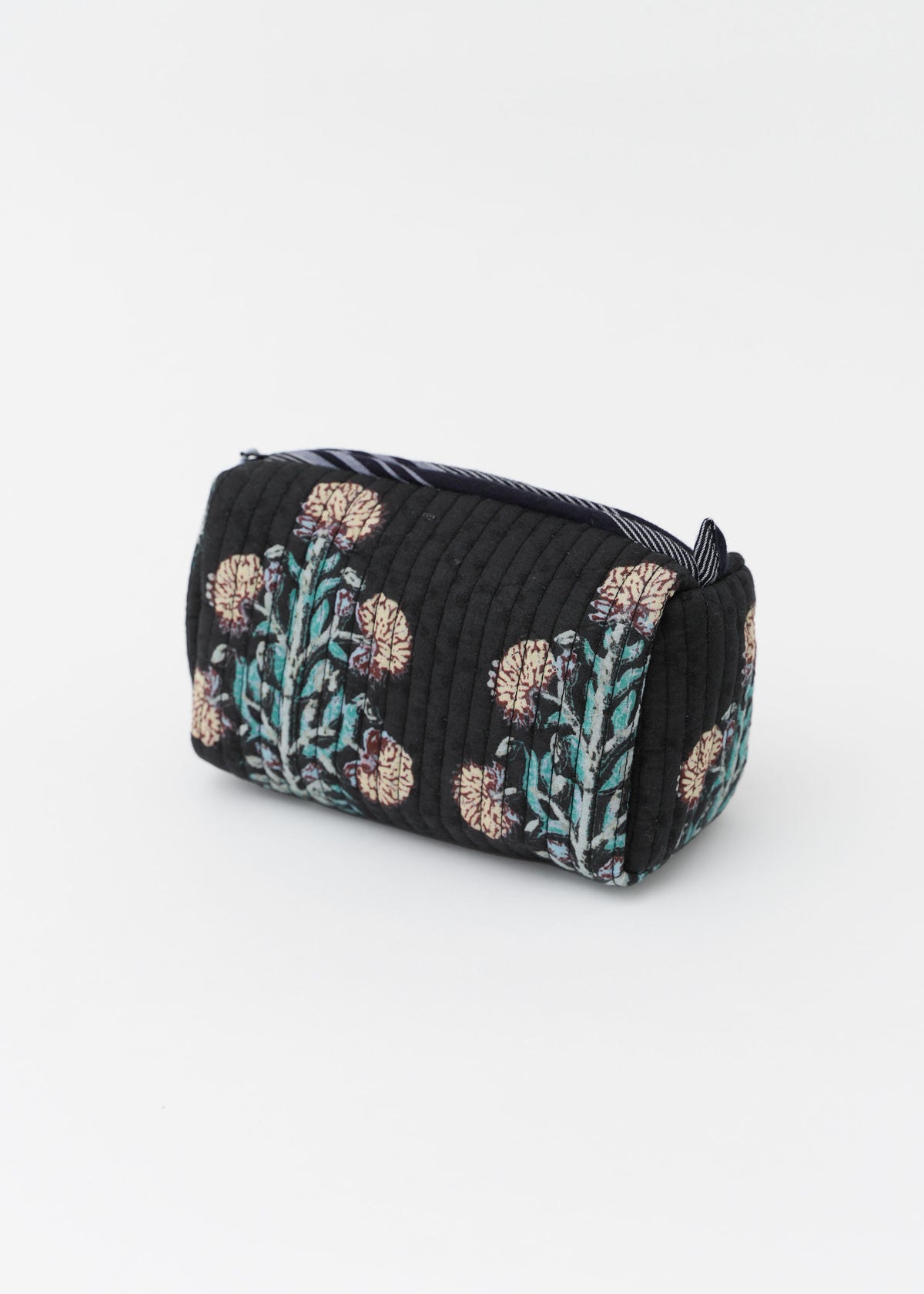 Marigold Print Upcycle Quilted Pouch