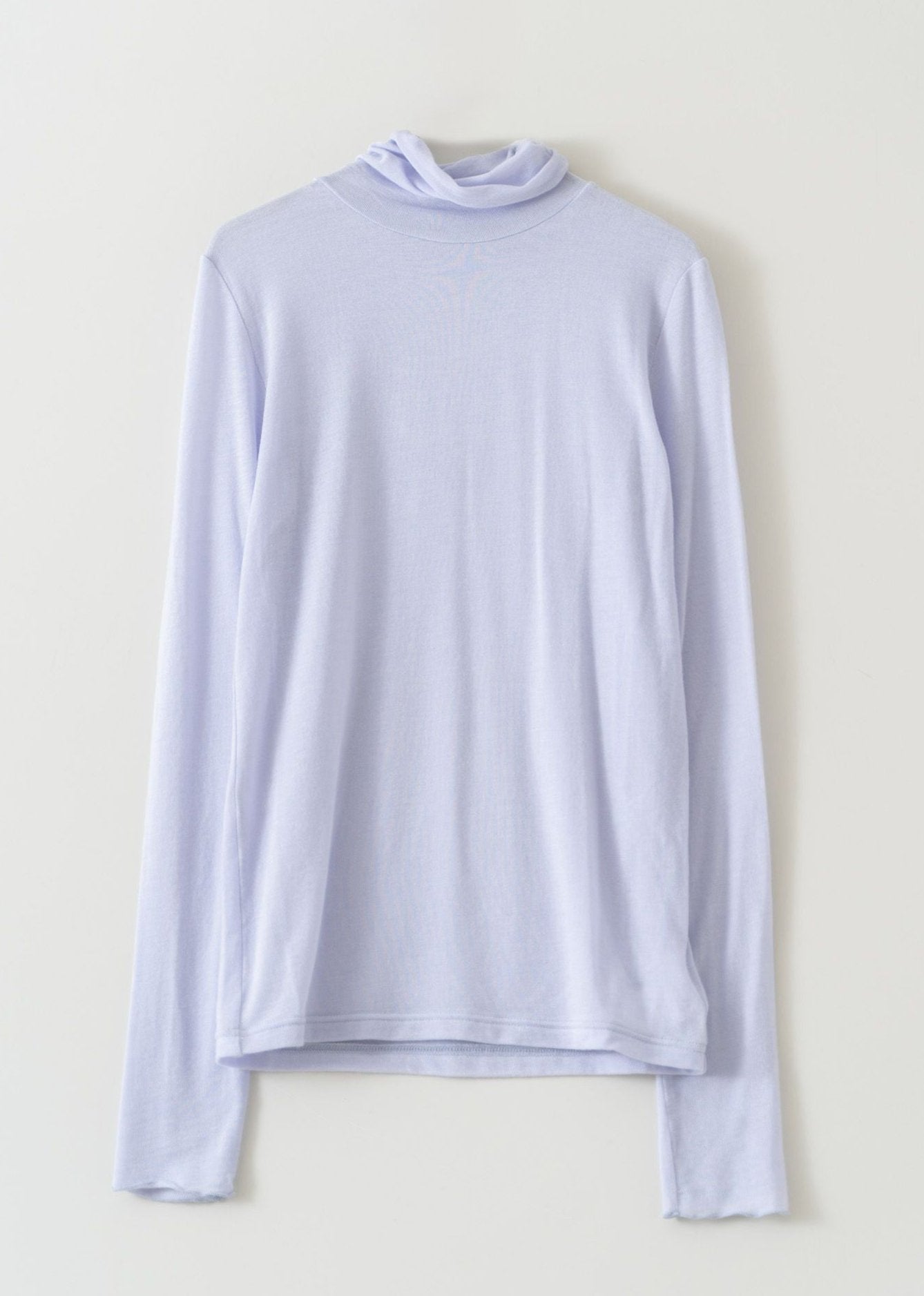 Sheer Tencel Cashmere Turtle Neck