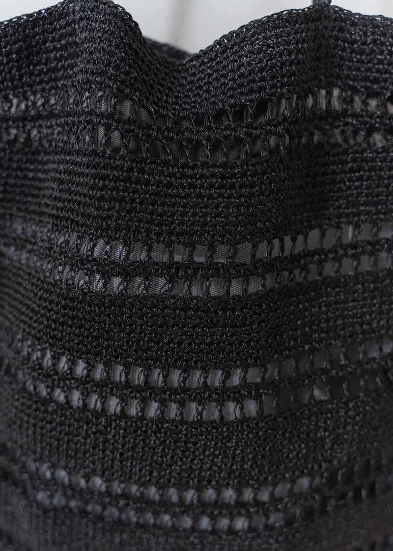 Metallic Macrame Tote Bag