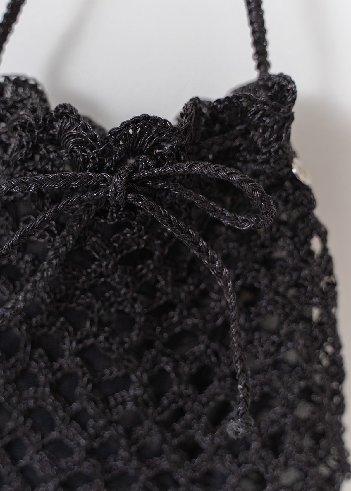 Metallic Macrame Shoulder Bag