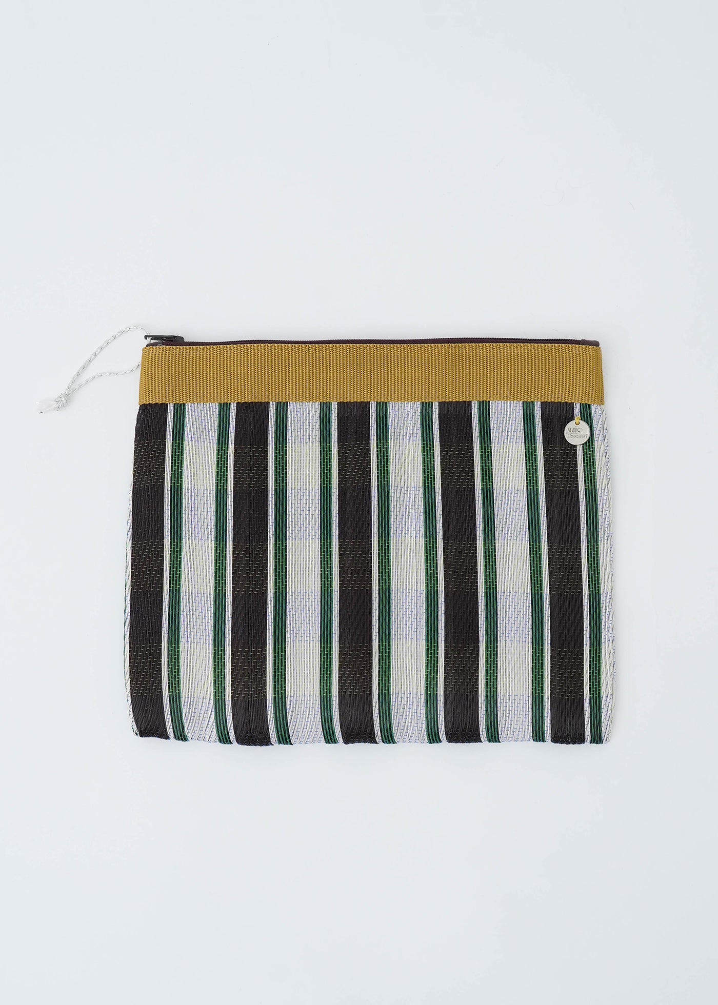 Multi Stripe Mesh Tote Bag With Pouch