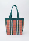 Multi Stripe Mesh Tote Bag With Pouch