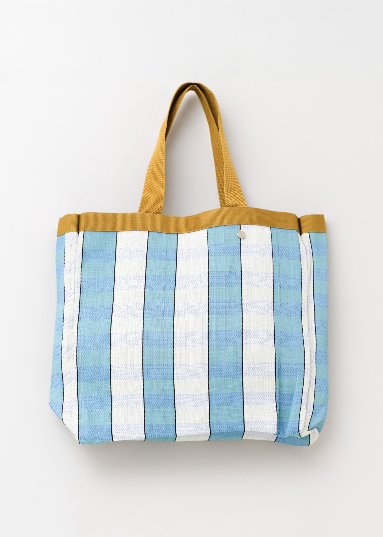 Multi Stripe Mesh Tote Bag With Pouch