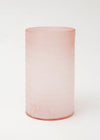 Hand Made Glass Flower Vase Pink