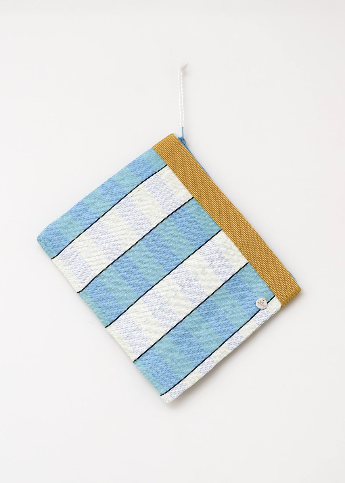 Multi Stripe Mesh Tote Bag With Pouch