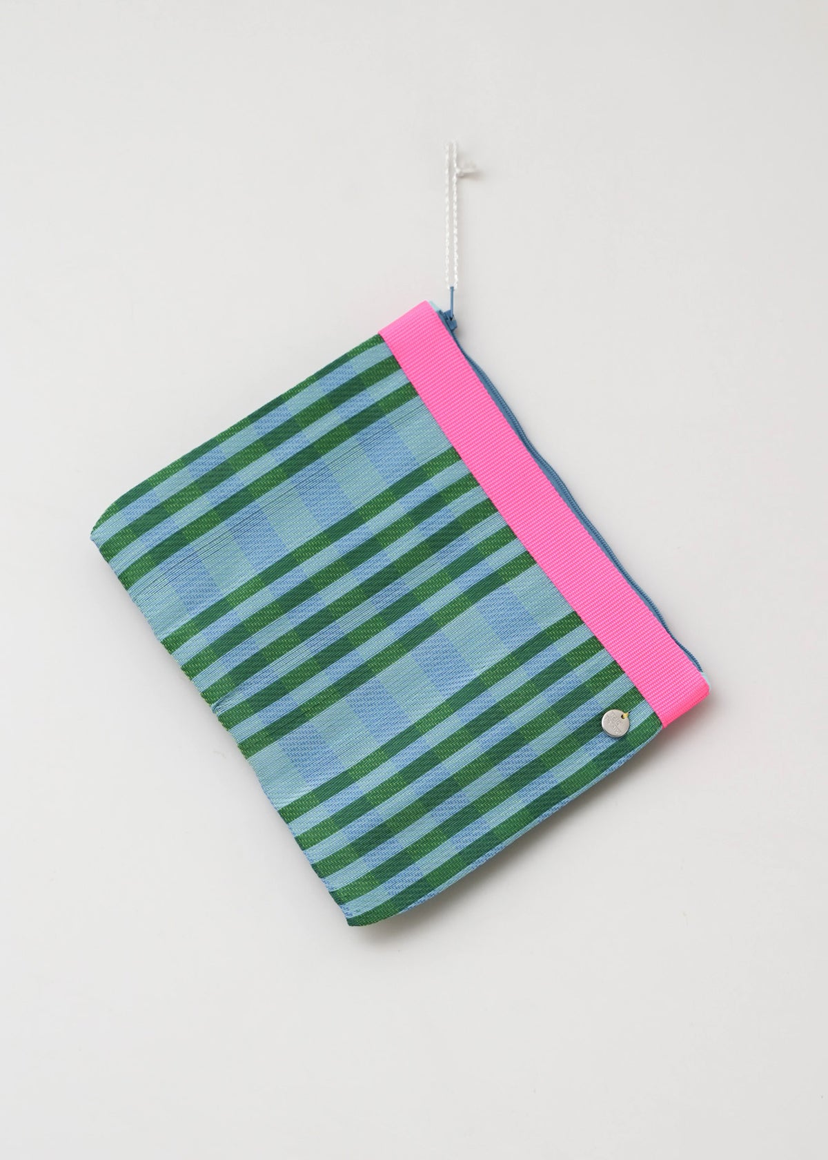 Multi Stripe Mesh Tote Bag With Pouch