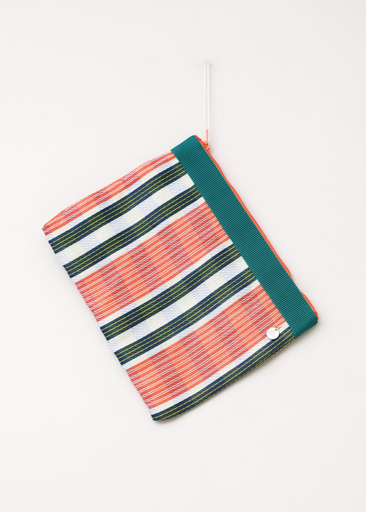 Multi Stripe Mesh Tote Bag With Pouch