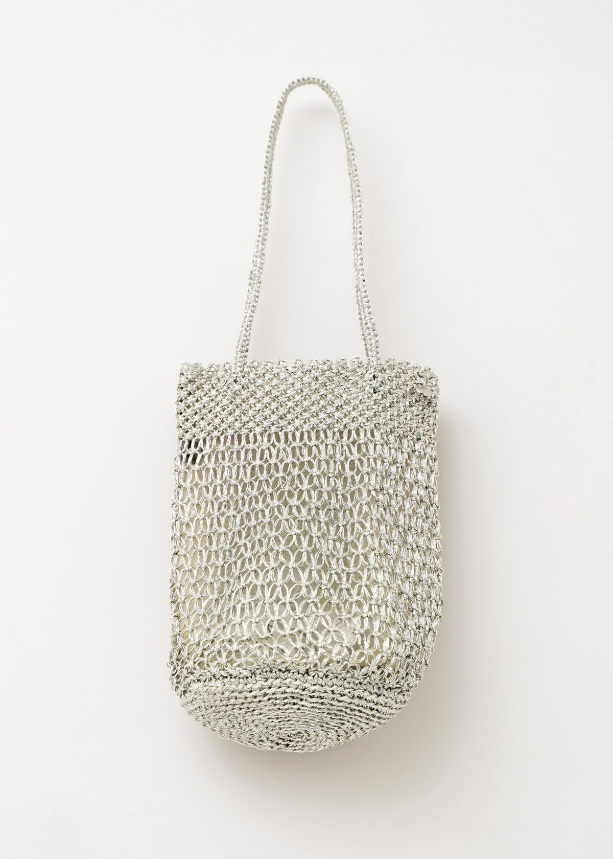 Metallic Macrame Tote