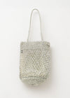 Metallic Macrame Tote