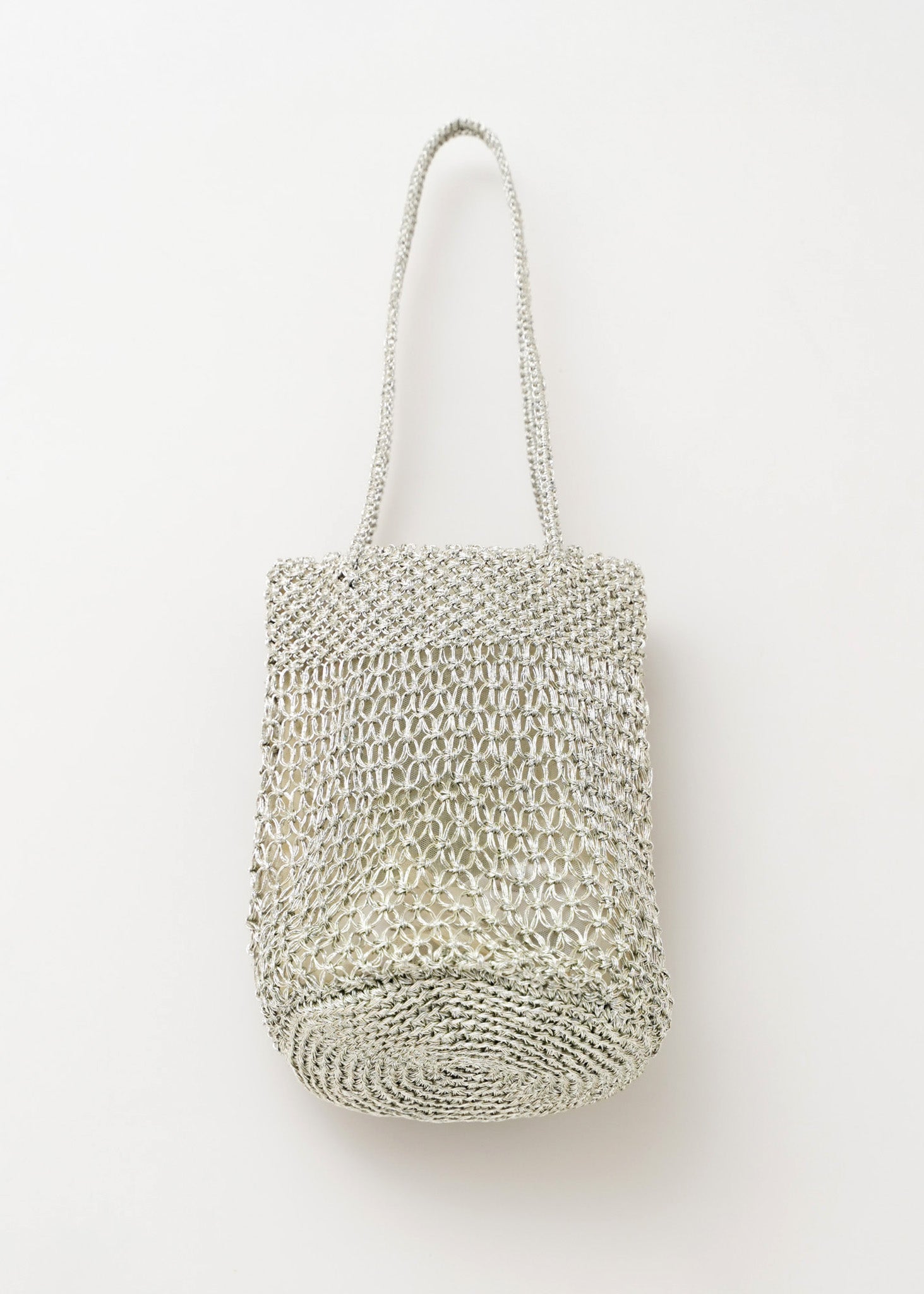 Metallic Macrame Tote