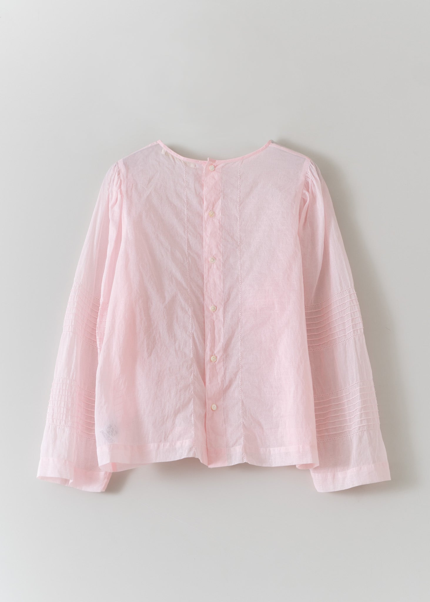 Cotton Organza Pintuck Blouse