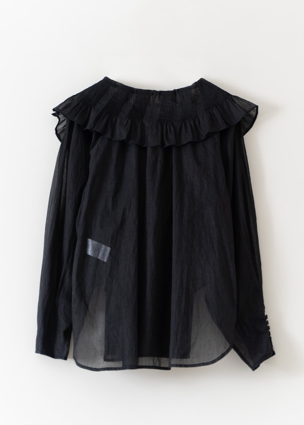 Cotton Organza Frill Collar Blouse