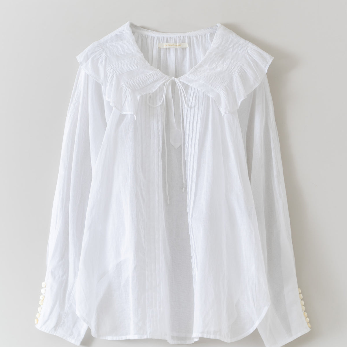 Cotton Organza Frill Collar Blouse | Pasand by ne Quittez pas 