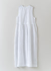 Cotton Organza Pintuck Sleeveless Dress