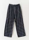 Poplin Fluff Print Wide Pants