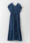 Cotton Voile V Neck Dress