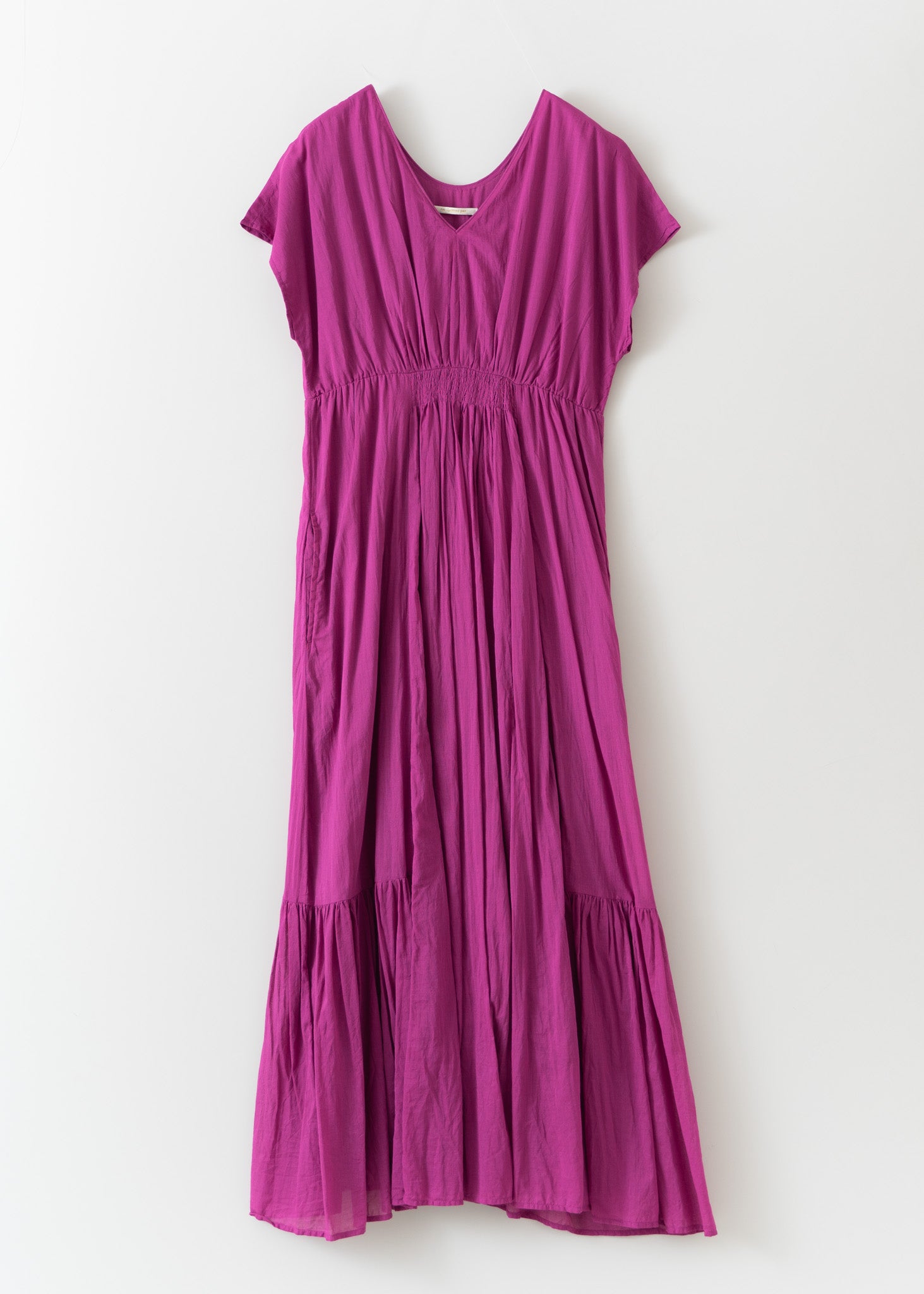 Cotton Voile V Neck Dress