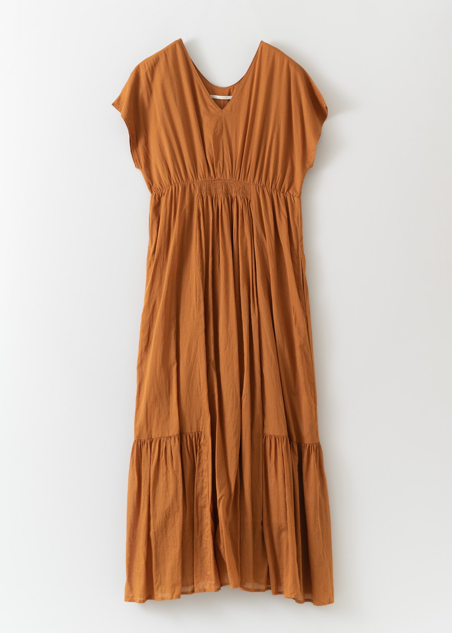 Cotton Voile V Neck Dress