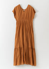 Cotton Voile V Neck Dress