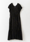 [Online Store Exclusive] Lurex Check V Neck Dress