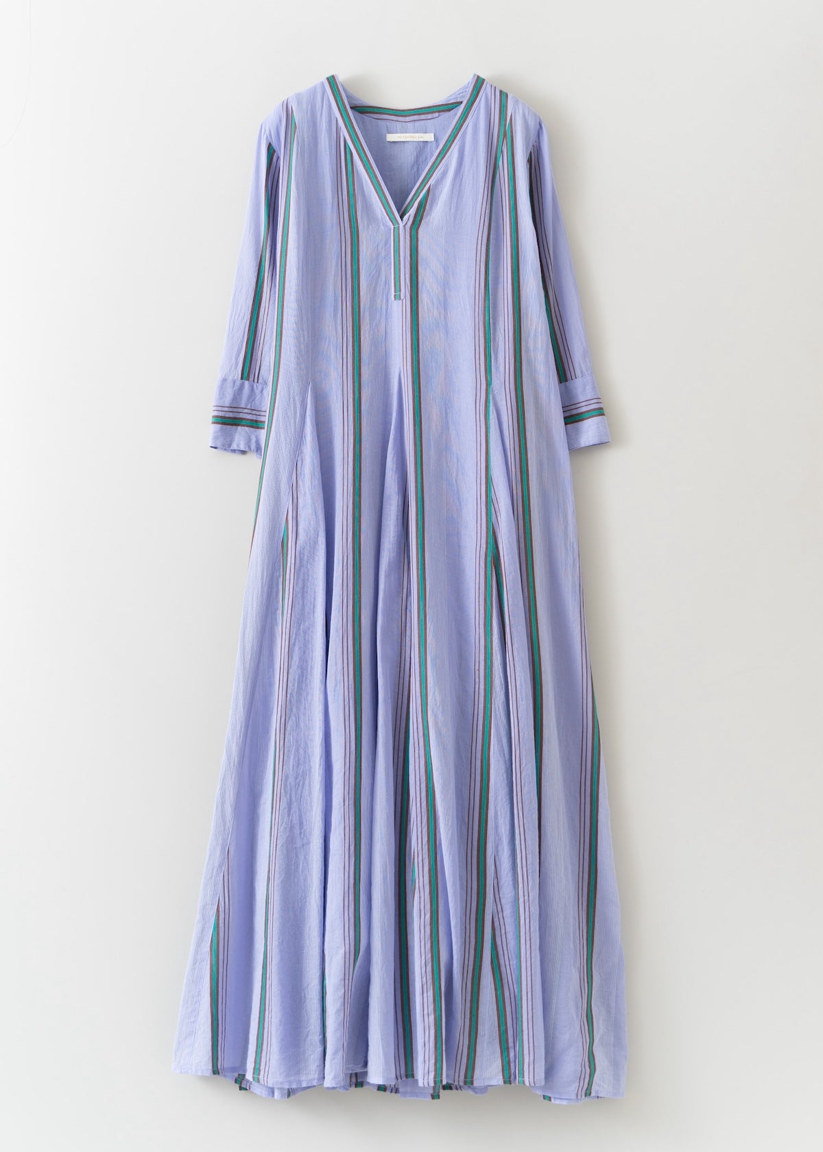 Cotton Voile Stripe Panel Dress | Pasand by ne Quittez pas | パサンドバイヌキテパ