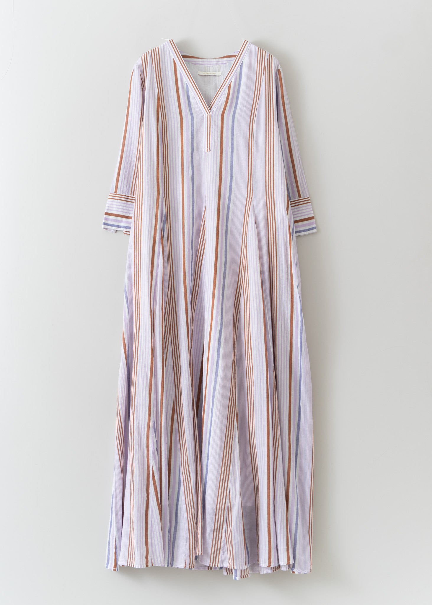 Cotton Voile Stripe Panel Dress | Pasand by ne Quittez pas | パサンドバイヌキテパ