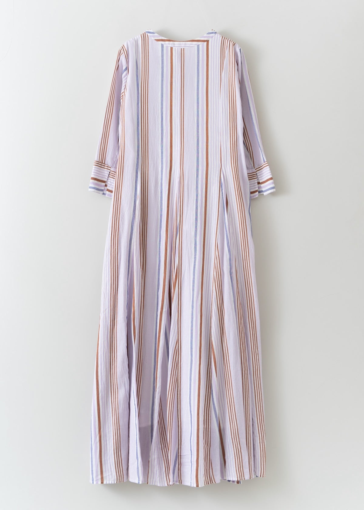 Cotton Voile Stripe Panel Dress