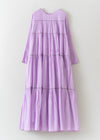 Cotton Voile Tiered Maxi Dress Lt.Purple