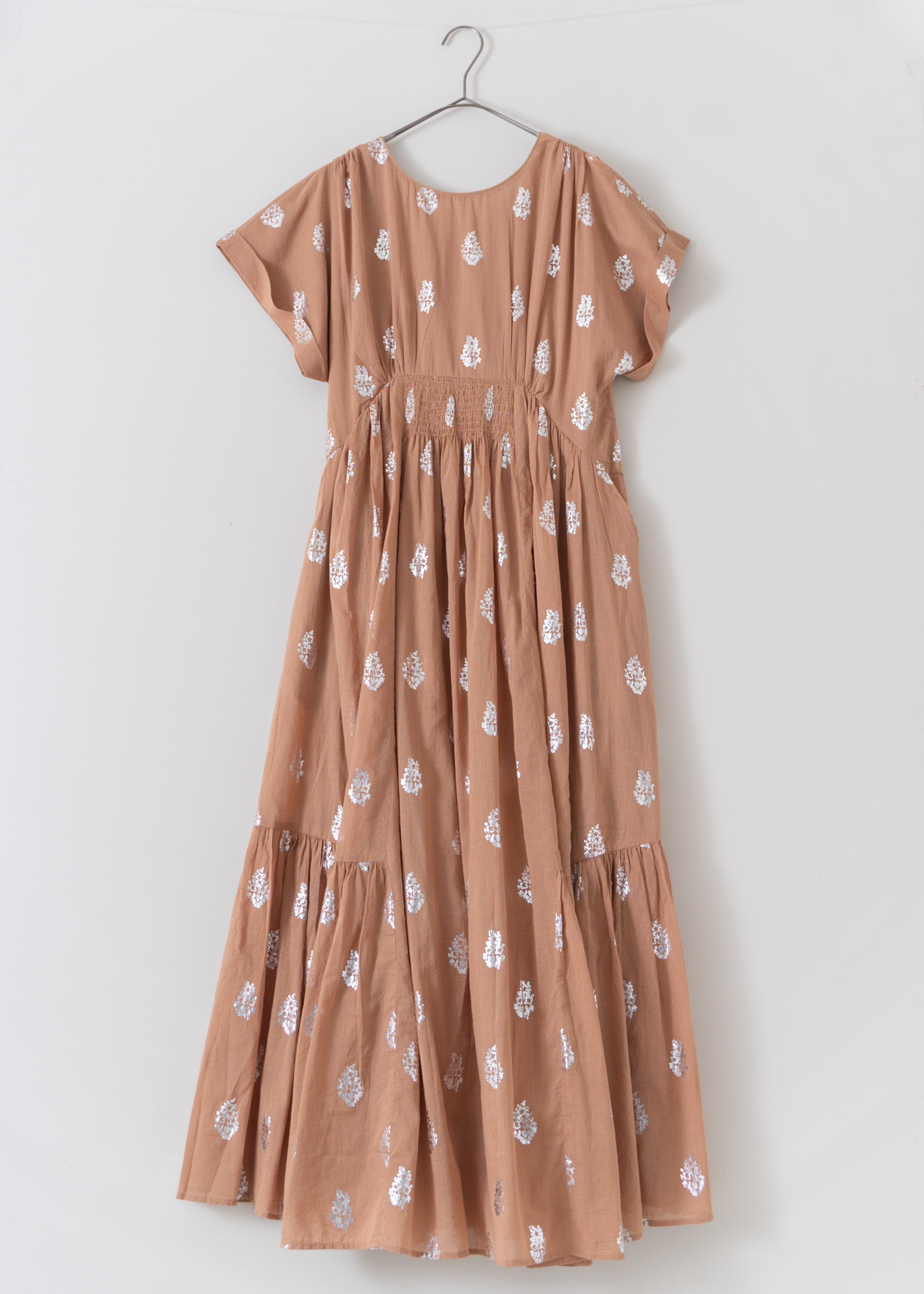 Cotton Voile Foil Flower Print Sleeveless Dress | Pasand by ne 