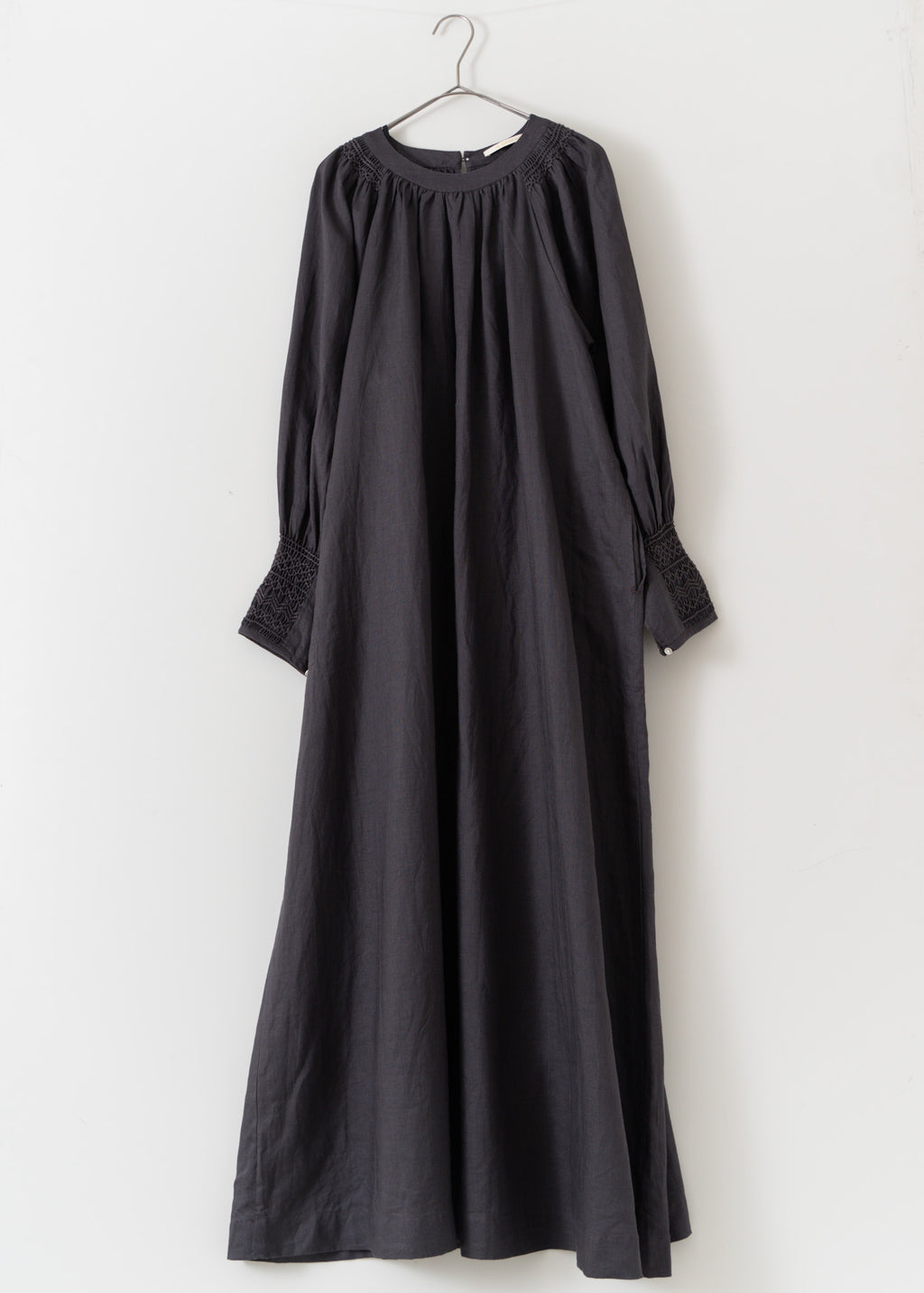 Ramie Smocking Longsleeve Dress | Pasand by ne Quittez pas 