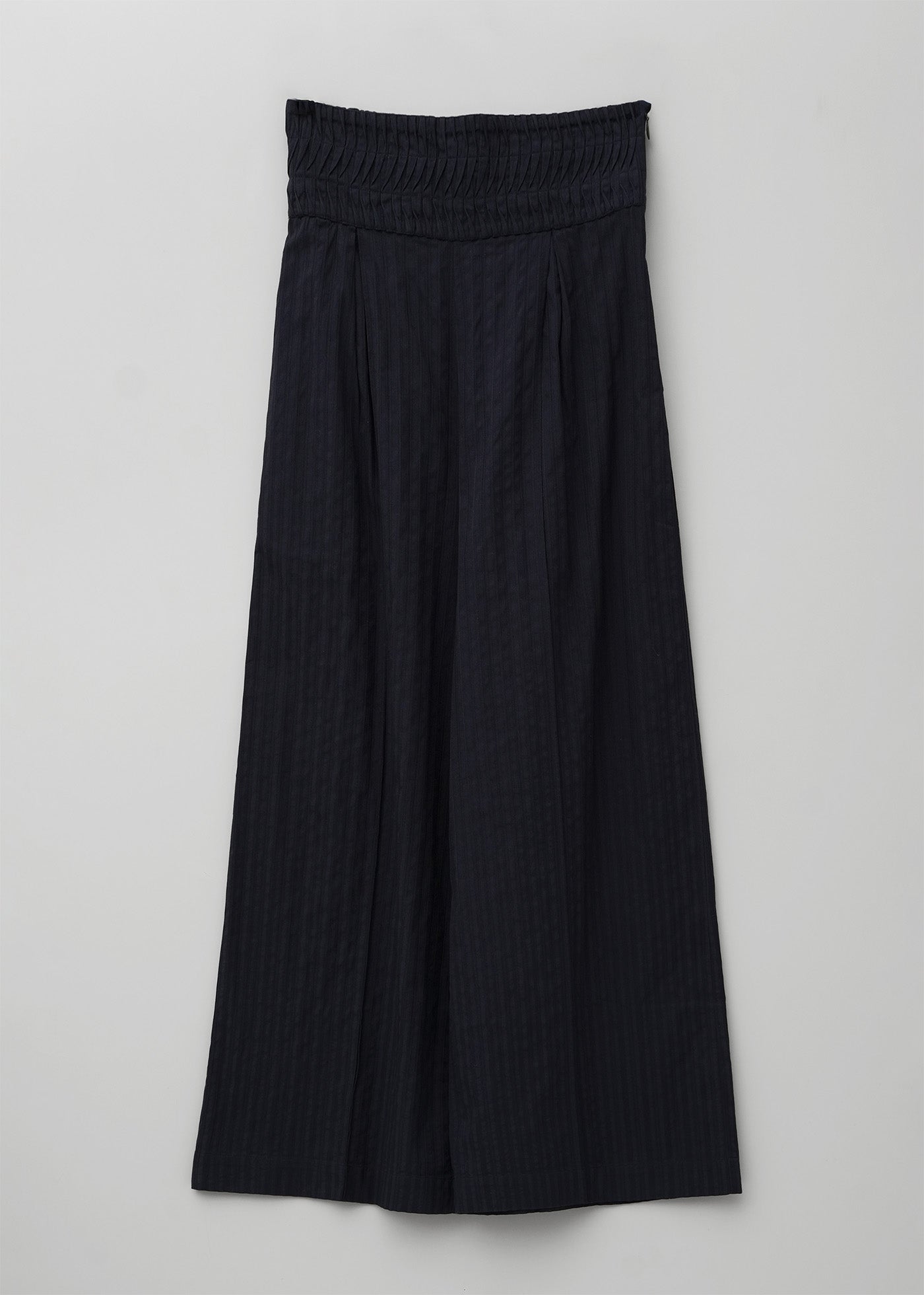 Cotton Wave Tuck Pants