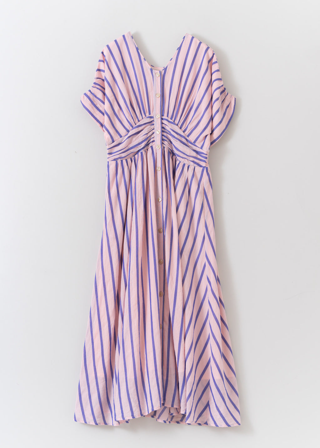 Cotton Voile Stripe Waist Gather Dress | Pasand by ne Quittez pas  