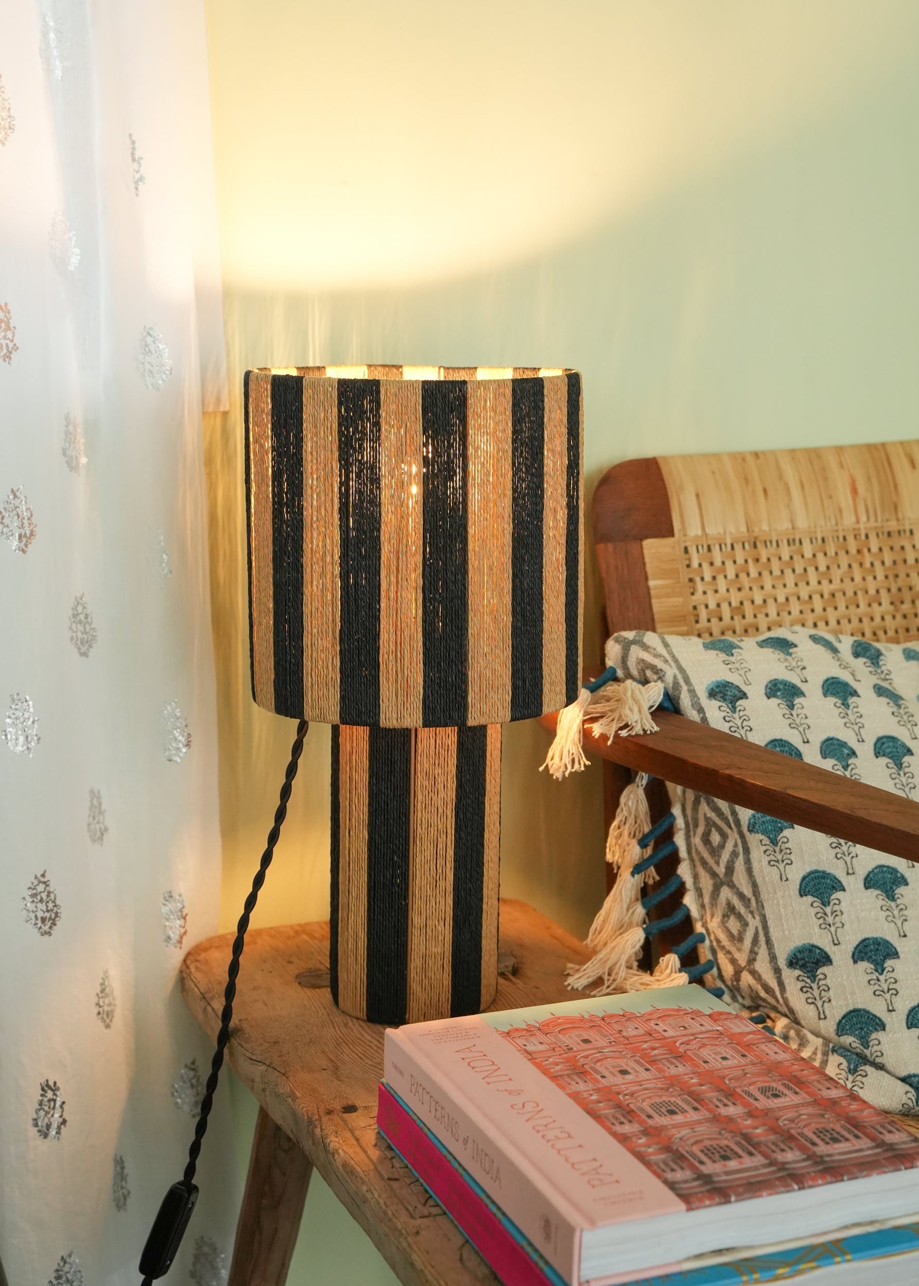 Raffia Stripe Table Lamp