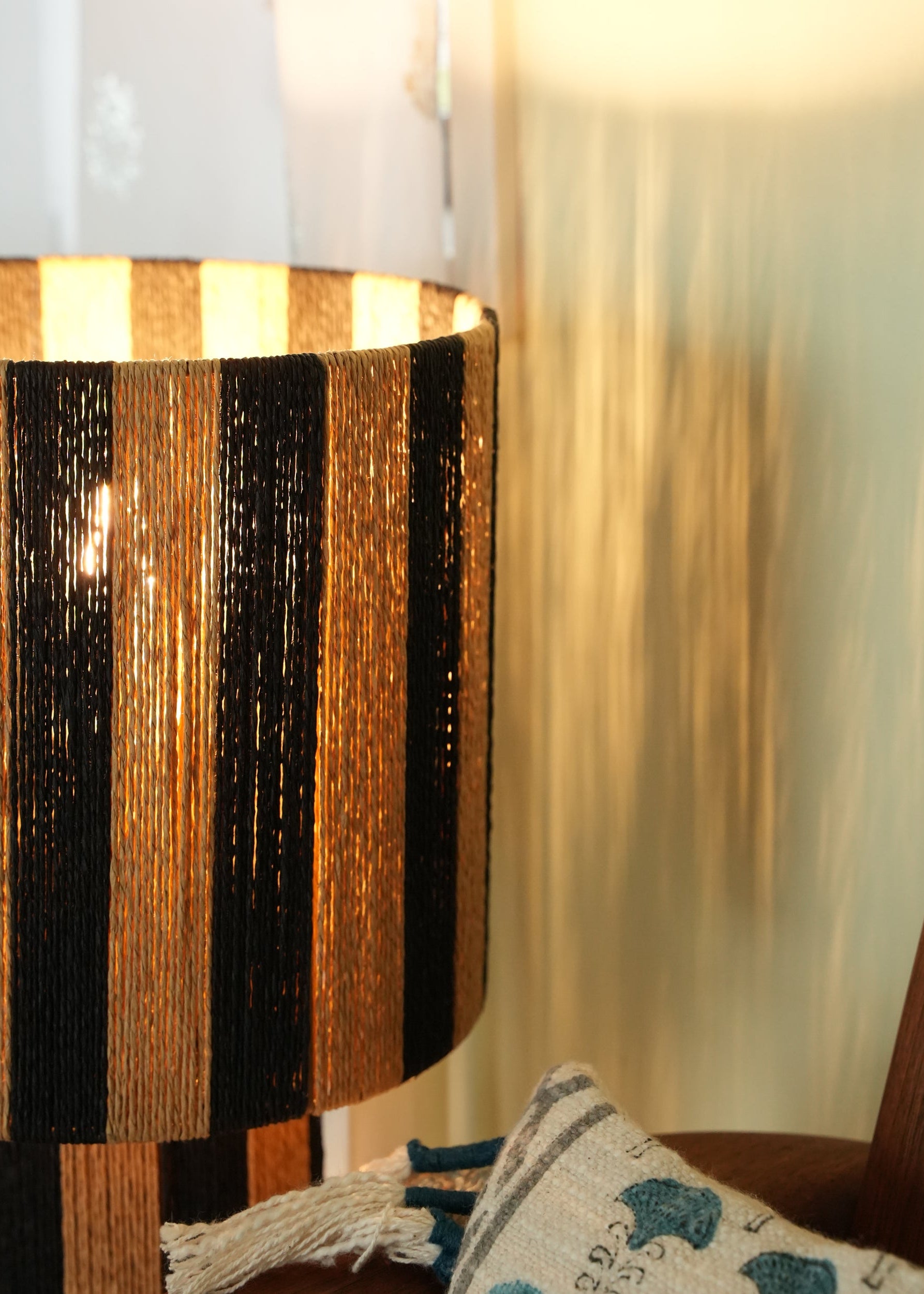 Raffia Stripe Table Lamp