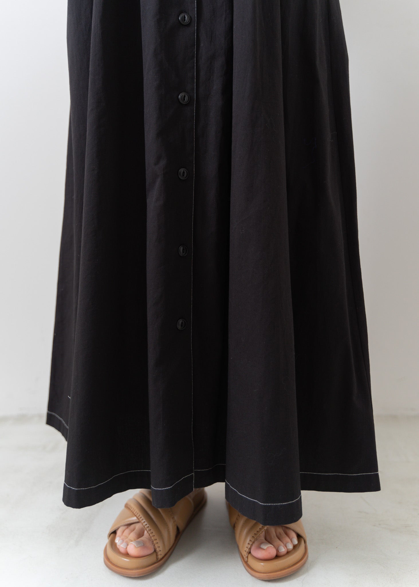 Cotton Twill Big Collar Dress | Pasand by ne Quittez pas | パサン 