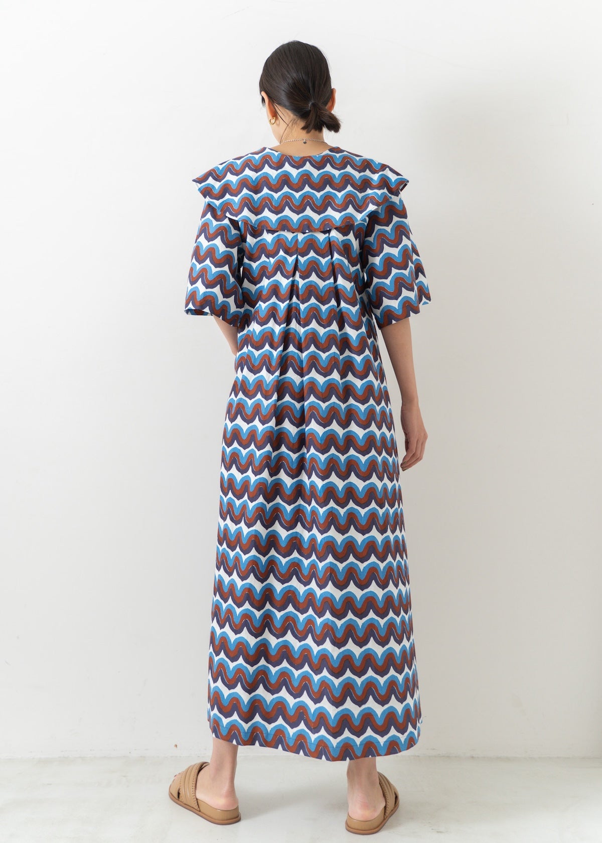 Cotton Twill Big Collar Dress | Pasand by ne Quittez pas | パサン 