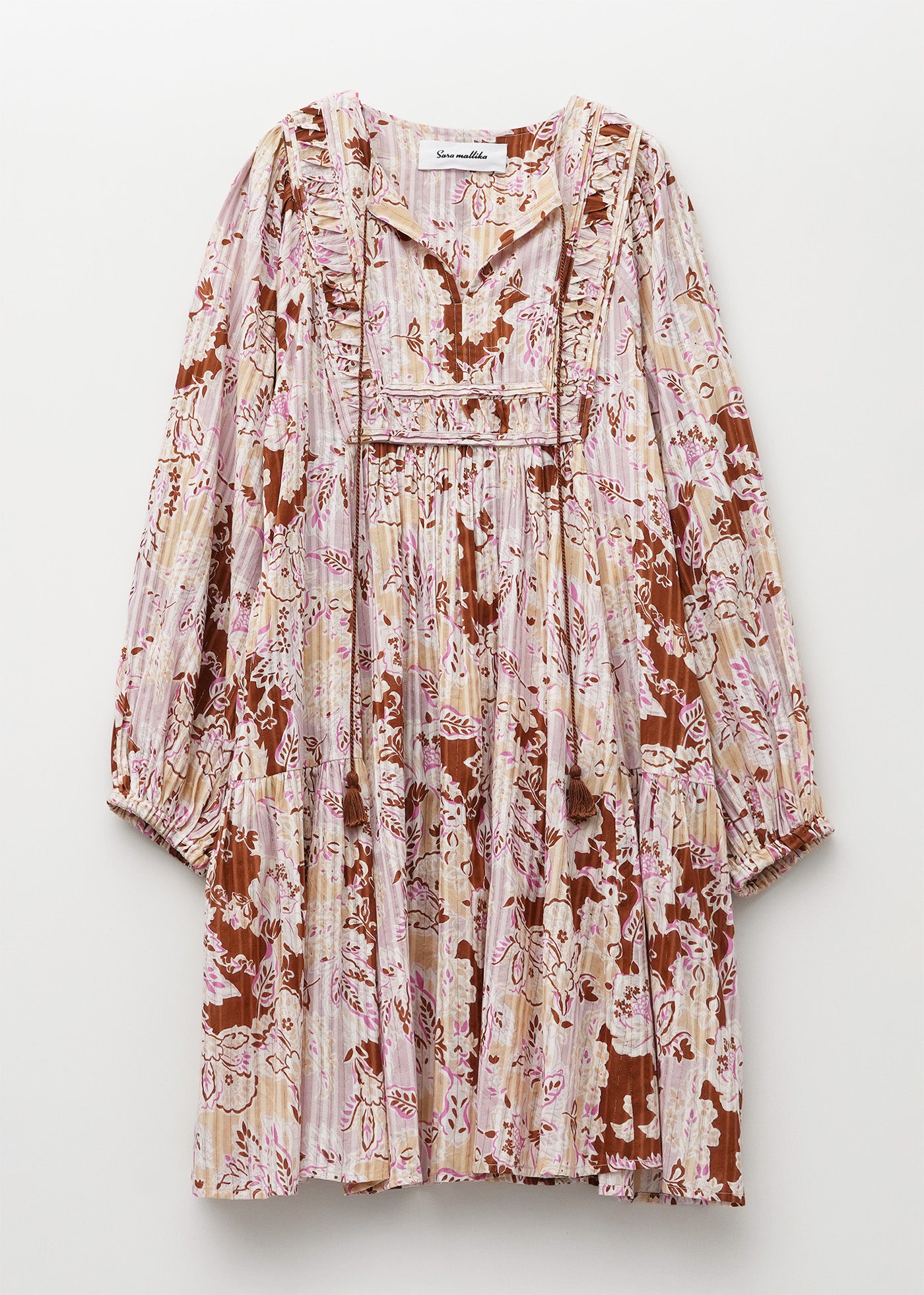 Cotton Bohemian Flower Print Mini Dress | Pasand by ne Quittez pas