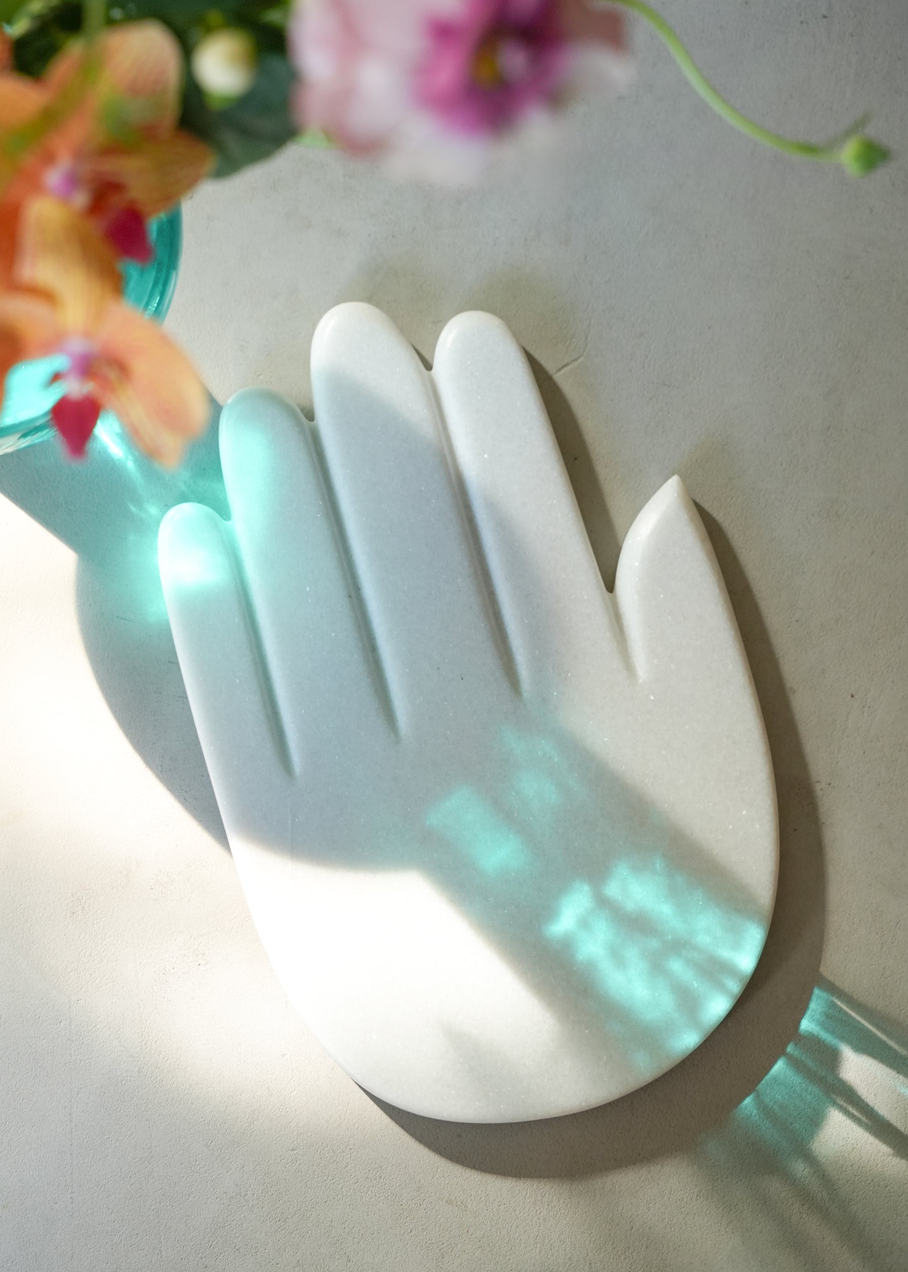 White Marble Stone Hand