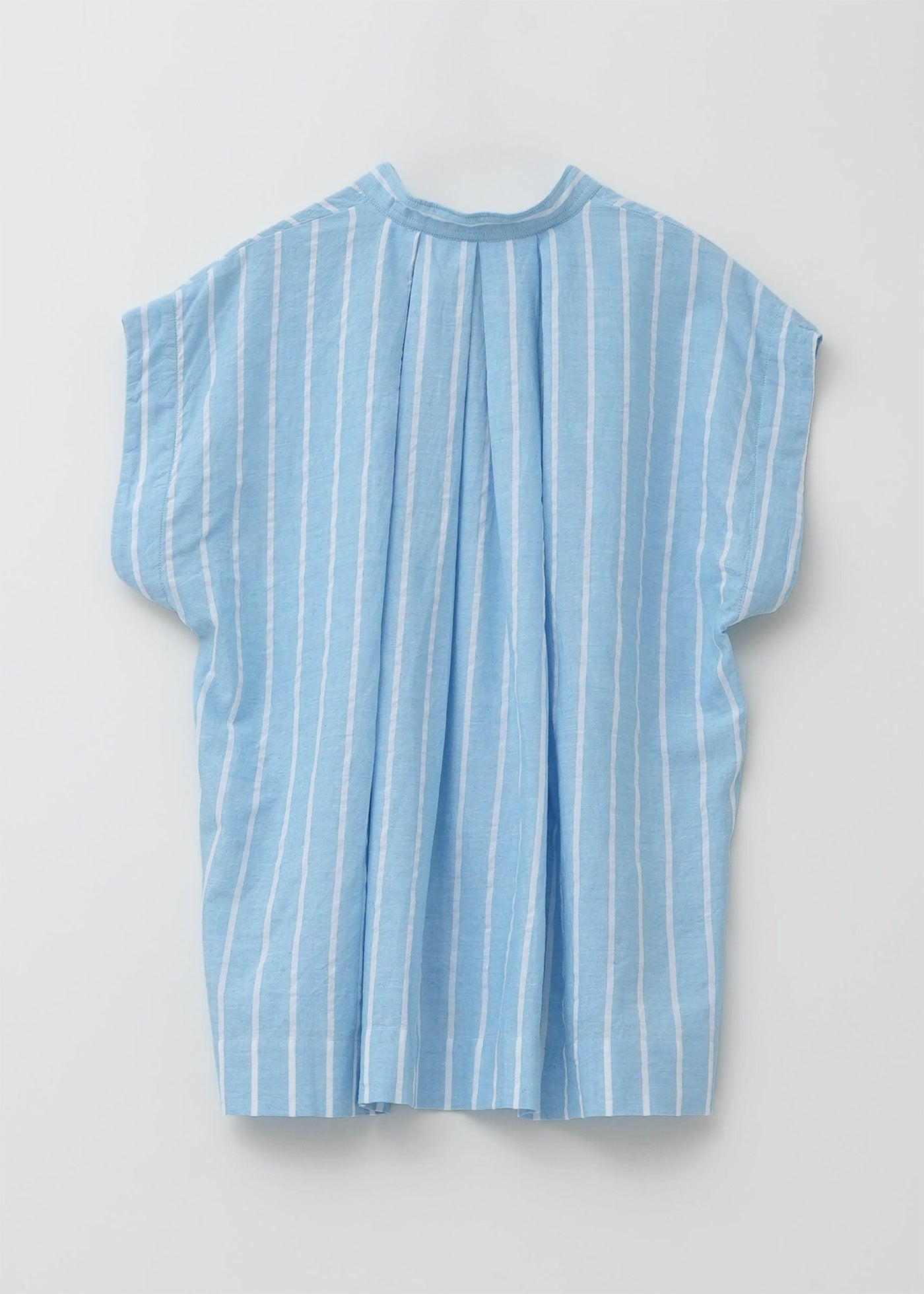 Cotton Stripe French Sleeve Blouse