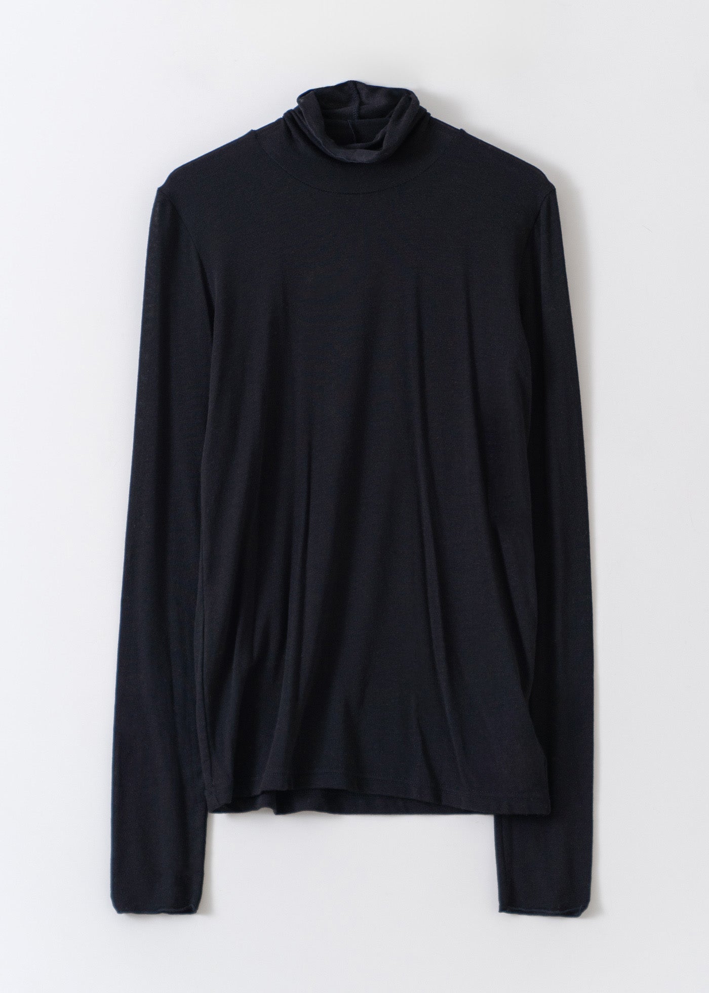 Sheer Tencel Cashmere Turtle Neck