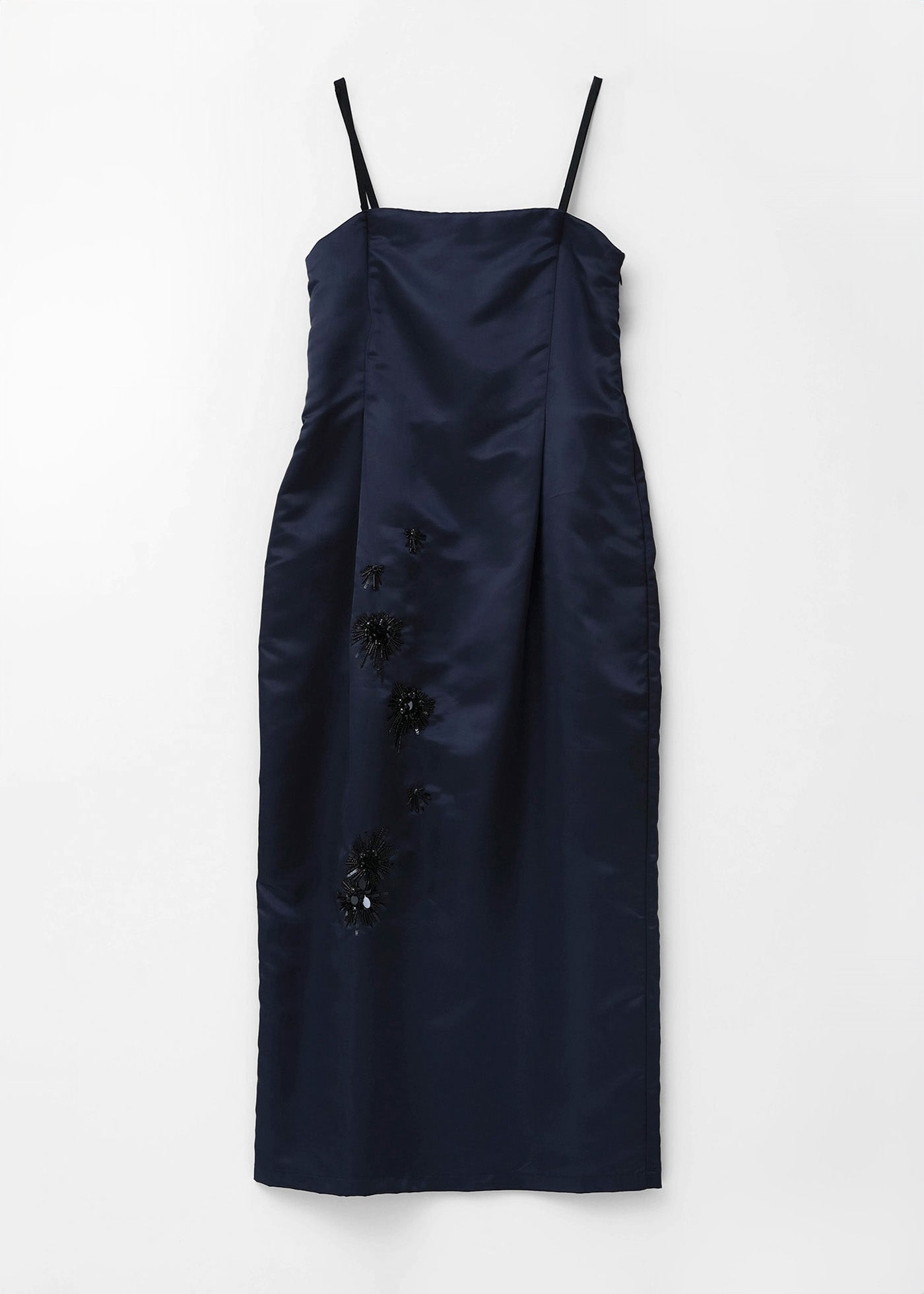 Poly Twill Sequins Embroidery Cami Dress