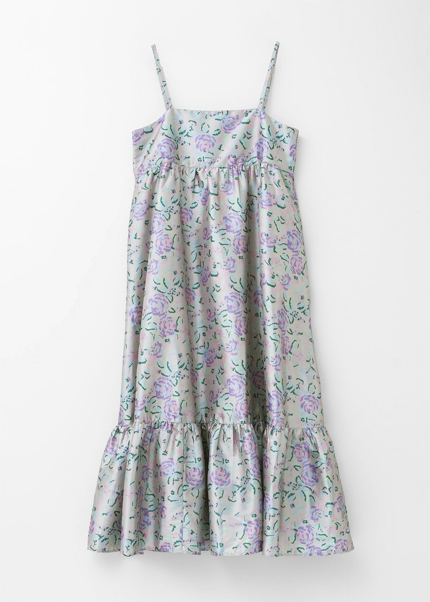 Poly Dupion Flower Print Cami Dress