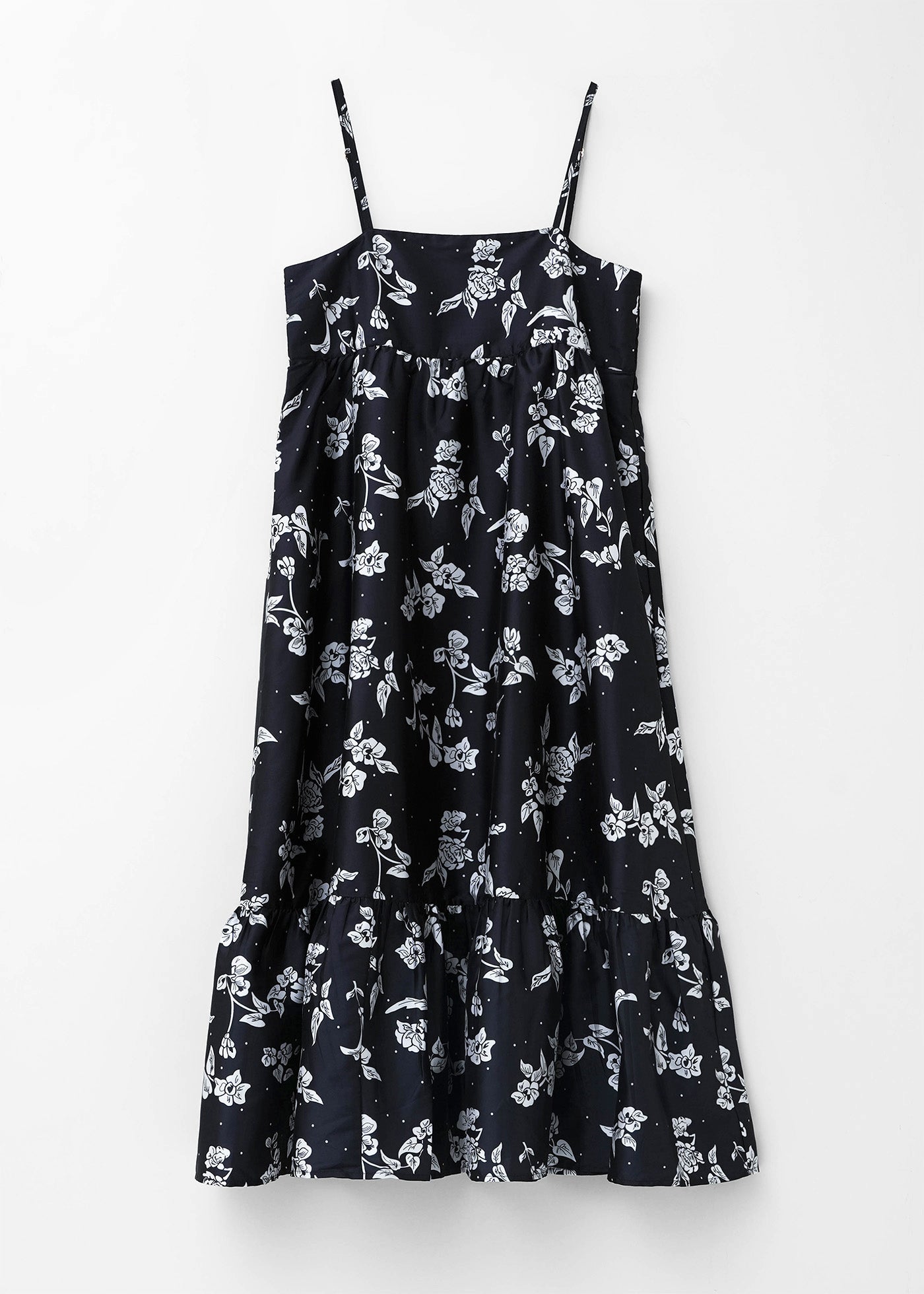Poly Dupion Flower Print Cami Dress