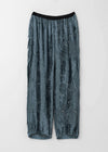 Crushed Velvet Pearl Beads Pants